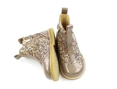 Angulus nougat multi glitter støvlette med hulmønster